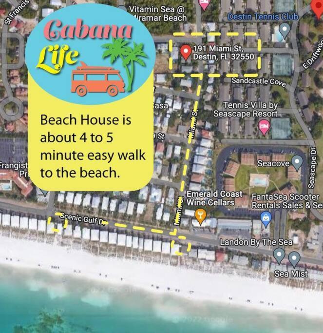 Private Beach Access, Fenced Yard & Pet Friendly, Pool, Cabana Life Beach House เดสติน ภายนอก รูปภาพ